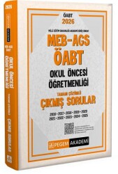 2026 MEB AGS ÖABT Okul Öncesi Öğretmenliği Tamamı Çözümlü Çıkmış Sorular - Pegem Akademi Yayıncılık