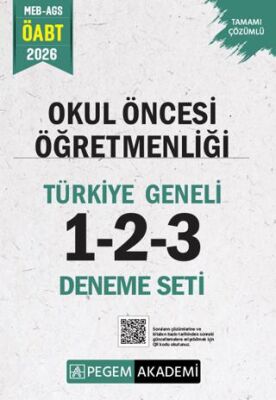 2026 MEB AGS ÖABT Okul Öncesi Öğretmenliği Tamamı Çözümlü Türkiye Geneli 1-2-3 3`lü Deneme Seti - 1