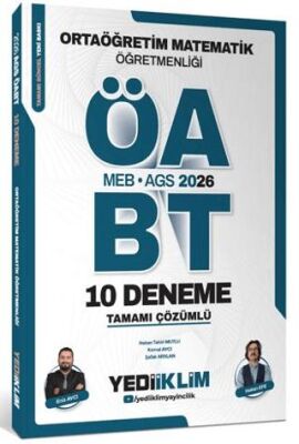 2026 MEB AGS ÖABT Ortaöğretim Matematik Öğretmenliği Tamamı Çözümlü 10 Deneme - 1