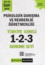 2026 MEB AGS ÖABT Psikolojik Danışma ve Rehberlik Öğretmenliği Tamamı Çözümlü Türkiye Geneli 1-2-3 - Pegem Akademi Yayıncılık