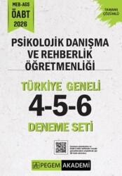 2026 MEB AGS ÖABT Psikolojik Danışma ve Rehberlik Öğretmenliği Tamamı Çözümlü Türkiye Geneli 4-5-6 - Pegem Akademi Yayıncılık