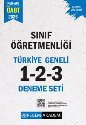 2026 MEB AGS ÖABT Sınıf Öğretmenliği Tamamı Çözümlü Türkiye Geneli 1-2-3 3`lü Deneme Seti - 1