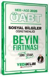 2026 MEB AGS ÖABT Sosyal Bilgiler Öğretmenliği Beyin Fırtınası Soru Cevap - Yediiklim Yayınları