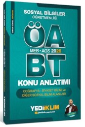 2026 MEB AGS ÖABT Sosyal Bilgiler Öğretmenliği Coğrafya Siyaset Bilimi ve Diğer Sosyal Bilim Alanlar - Yediiklim Yayınları