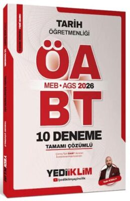 2026 MEB AGS ÖABT Tarih Öğretmenliği Tamamı Çözümlü 10 Deneme - 1