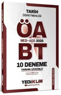 2026 MEB AGS ÖABT Tarih Öğretmenliği Tamamı Çözümlü 10 Deneme Sınavı - 1