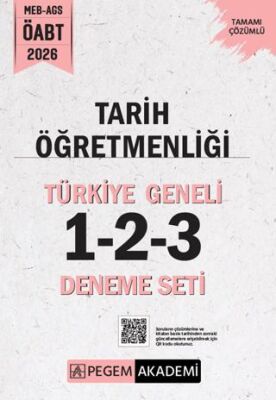 2026 MEB AGS ÖABT Tarih Öğretmenliği Tamamı Çözümlü Türkiye Geneli 1-2-3 3`lü Deneme Seti - 1