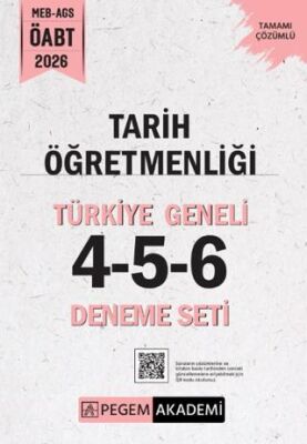 2026 MEB AGS ÖABT Tarih Öğretmenliği Tamamı Çözümlü Türkiye Geneli 4-5-6 3`lü Deneme Seti - 1