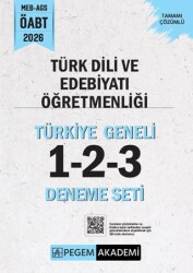 2026 MEB AGS ÖABT Türk Dili ve Edebiyatı Öğretmenliği Tamamı Çözümlü Türkiye Geneli 1-2-3 3`lü Dene - Pegem Akademi Yayıncılık
