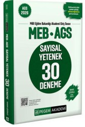 2026 MEB AGS Sayısal Yetenek 30 Deneme Tamamı Çözümlü - Pegem Akademi Yayıncılık