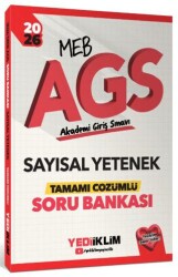 2026 MEB AGS Sayısal Yetenek Tamamı Çözümlü Soru Bankası - Yediiklim Yayınları
