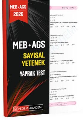 2026 MEB AGS Sayısal Yetenek Yaprak Test - 1
