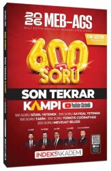 2026 MEB-AGS Son Tekrar Kampı 600 Soru Bankası Youtube Video Çözümlü - İndeks Akademi Yayıncılık