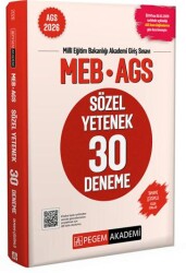 2026 MEB AGS Sözel Yetenek 30 Deneme Tamamı Çözümlü - Pegem Akademi Yayıncılık