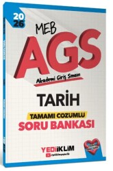 2026 MEB AGS Tarih Tamamı Çözümlü Soru Bankası - Yediiklim Yayınları