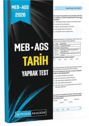 2026 MEB AGS Tarih Yaprak Test - Pegem Akademi Yayıncılık