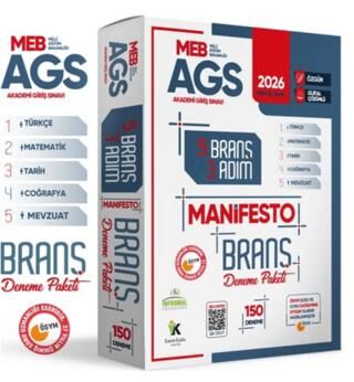 2026 MEB AGS Tüm Dersler 3 Adım 5li Manifesto 150 Adet Branş Deneme Seti - 1