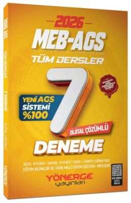 2026 MEB-AGS Tüm Dersler 7 Deneme Çözümlü - 1
