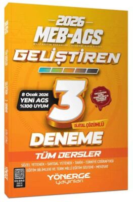 2026 MEB-AGS Tüm Dersler Geliştiren 3 Deneme - 1
