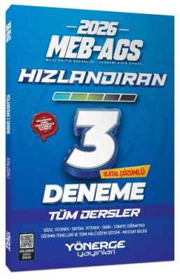 2026 MEB-AGS Tüm Dersler Hızlandıran 3 Deneme Çözümlü - 1