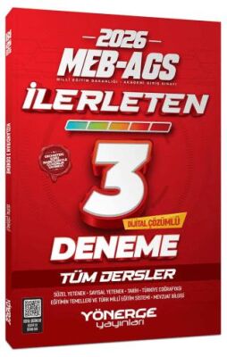 2026 MEB-AGS Tüm Dersler İlerleten 3 Deneme Çözümlü - 1