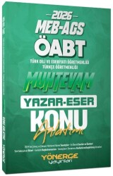 2026 ÖABT MEB-AGS Türkçe-Türk Dili Edebiyatı Muhtevam Yazar Eser Konu Anlatımı - Yönerge Yayınları