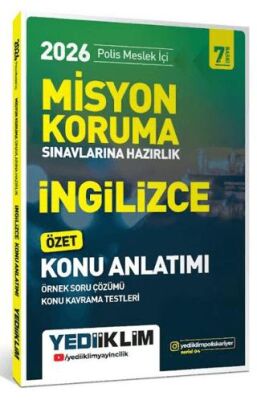 2026 Polis Meslek İçi Misyon Koruma Sınavlarına Hazırlık İngilizce Konu Anlatımlı Soru Bankası - 1