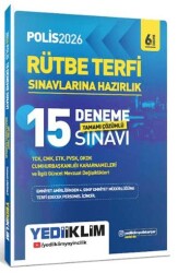 2026 Polis Rütbe Terfi Sınavlarına Hazırlık Tamamı Çözümlü 15 Deneme Sınavı - Yediiklim Yayınları