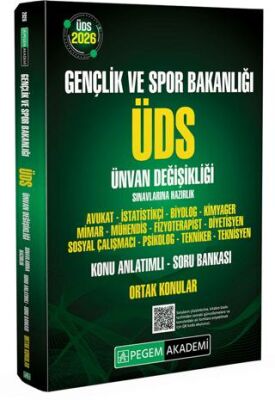 2026 ÜDS Gençlik ve Spor Bakanlığı Ünvan Değişikliği Sınavlarına Hazırlık Konu Anlatımlı Soru Bankas - 1