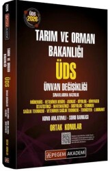 2026 ÜDS Tarım ve Orman Bakanlığı Ünvan Değişikliği Sınavlarına Hazırlık Konu Anlatımlı Soru Bankası - Pegem Akademi Yayıncılık