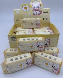 24 Lü Kutu Islak Mendil Sarı - BKM Kitap