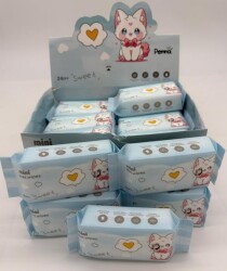 24 Lü Kutu Islak Mendil Mavi - BKM Kitap