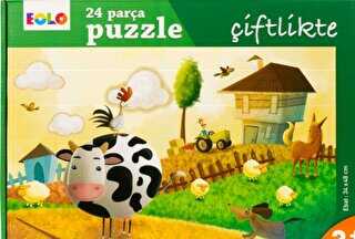 24 Parça Yer Puzzle - Çiftlikte - Eolo Yayıncılık