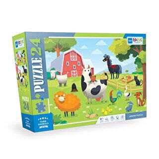 24 Parça Puzzle - Farm Animals Çiftlik Hayvanları - 1