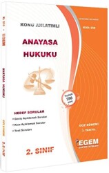 2. Sınıf 3. Yarıyıl Anayasa Hukuku Konu Anlatımlı Soru Bankası - Kod 258 - Egem Eğitim Yayınları