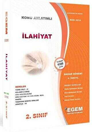 2. Sınıf İlahiyat Bahar Dönemi Konu Anlatımlı Soru Bankası 4. Yarıyıl - Egem Eğitim Yayınları
