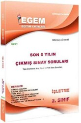 AÖF 2. Sınıf İşletme Bahar Dönemi Çıkmış Sınav Soruları 2012-2018 4.Yarıyıl - Egem Eğitim Yayınları