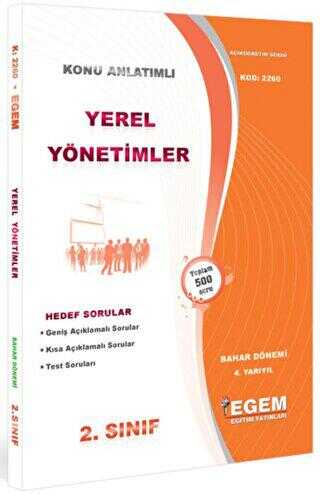 2. Sınıf Yerel Yönetimler Bahar Dönemi Konu Anlatımlı Soru Bankası 4. Yarıyıl 2260 - Egem Eğitim Yayınları