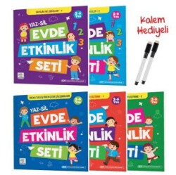 3-6 Yaş Evde Etkinlik Seti YAZ-SİL Kitaplar - Yükselen Zeka Yayınları