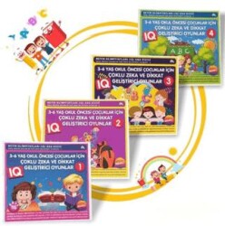 3 - 6 Yaş Okul Öncesi Çocuklar İçin Zeka ve Dikkat Geliştiren Oyunlar 4 Kitap Set - Ekinoks Yayın Grubu
