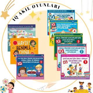 3-7 Yaş Çocuklar İçin IQ Zeka ve Dikkat Geliştiren Akıl Oyunları - 8 Kitap 3-4-5-6-7 Yaş ve Üzeri - 1