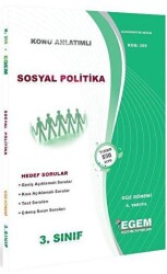 3. Sınıf 5. Yarıyıl Sosyal Politikalar Konu Anlatımlı Soru Bankası Kod 355 - Egem Eğitim Yayınları