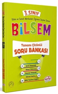 Editör Yayınevi 3. Sınıf Bilsem Çözümlü Soru Bankası - 1