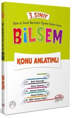 Editör Yayınevi 3. Sınıf Bilsem Konu Anlatım Kitabı - 1