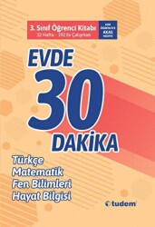Tudem Yayınları - Bayilik 3. Sınıf Evde 30 Dakika Öğrenci Kitabı - Tudem Yayınları - Bayilik