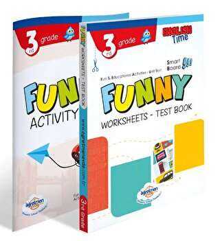 Öğretmen Evde Yayınları 3. Sınıf İngilizce Funny Worksheets and Test Book + Activity Book