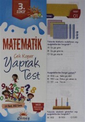 Güneş Yayın Dağıtım 3. Sınıf Matematik Çek Kopar Yaprak Test - Güneş Yayın Dağıtım