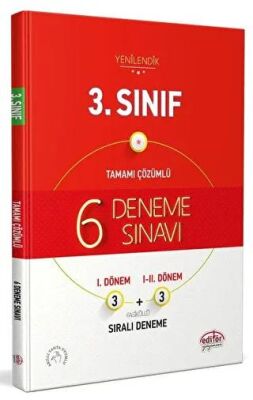 Editör Yayınevi 3. Sınıf Tamamı Çözümlü 6 Deneme Sınavı Fasiküllü - 1