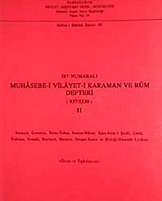 387 Numaralı Muhasebe-i Vilayet-i Karaman ve Rum Defteri 937-1530 - 2