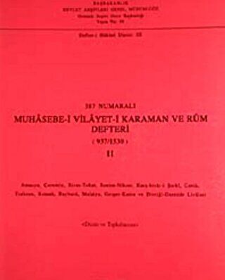 387 Numaralı Muhasebe-i Vilayet-i Karaman ve Rum Defteri 937-1530 - 2 - 1